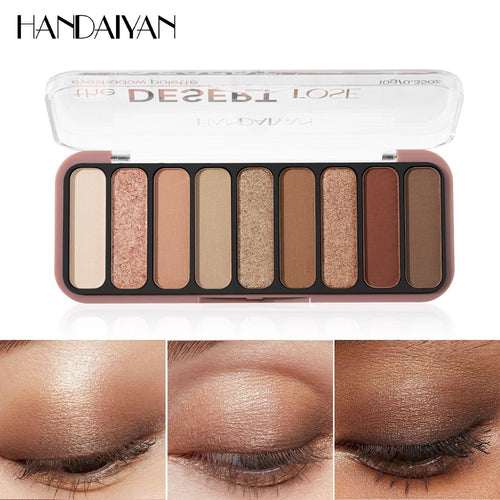 9‑Color Earth Tone Eyeshadow Palette, Pigmented Matte Shimmer Eye Shadow Set