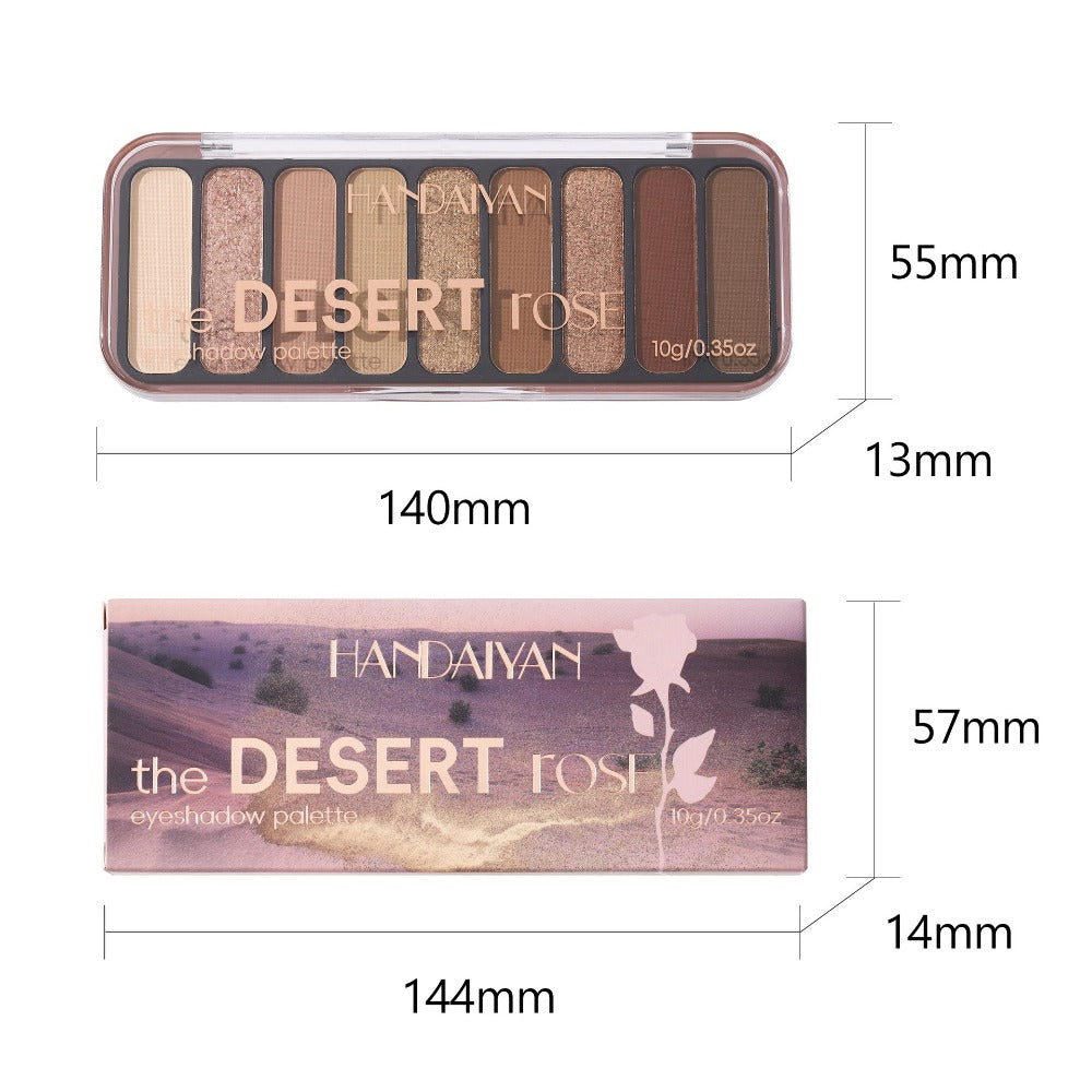 9‑Color Earth Tone Eyeshadow Palette, Pigmented Matte Shimmer Eye Shadow Set