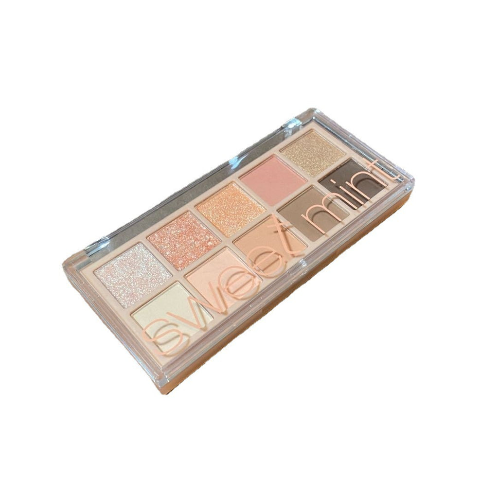 12‑Shade Matte & Shimmer Eyeshadow Palette, Neutral Warm Tone Eye Makeup Palette