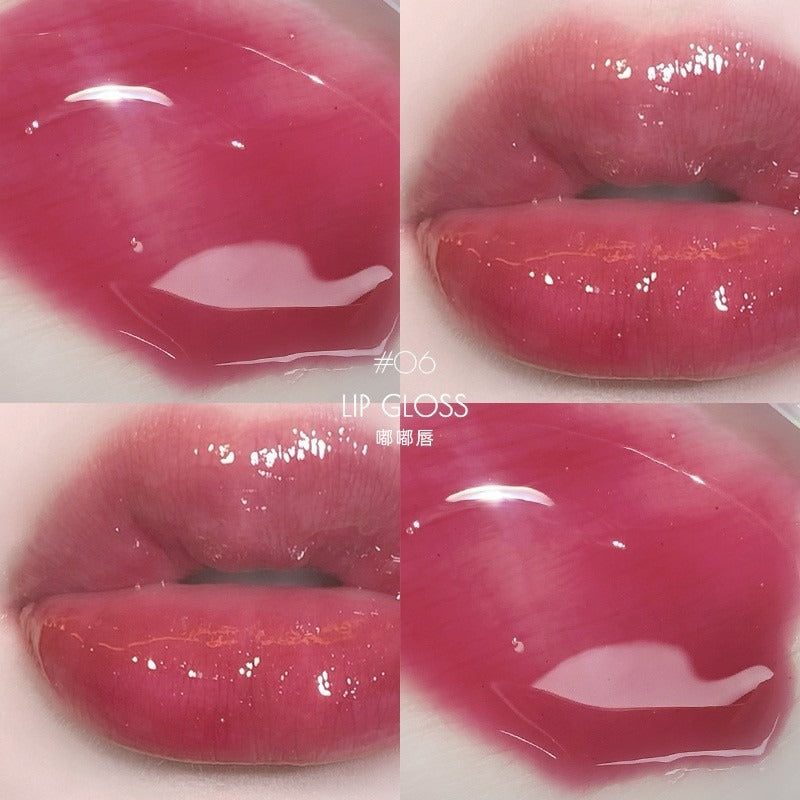 Shimmer Plumping Lip Gloss, Hydrating Clear Glitter Lip Oil for Moisturizing Lips